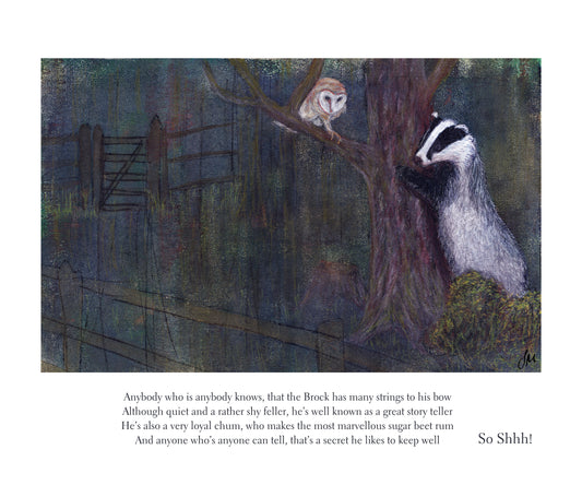 The Brock (Badger)'s Secret - Limited Edition Print