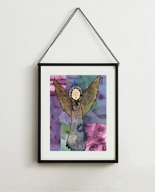 Maury - Original Character Angel Framed Art