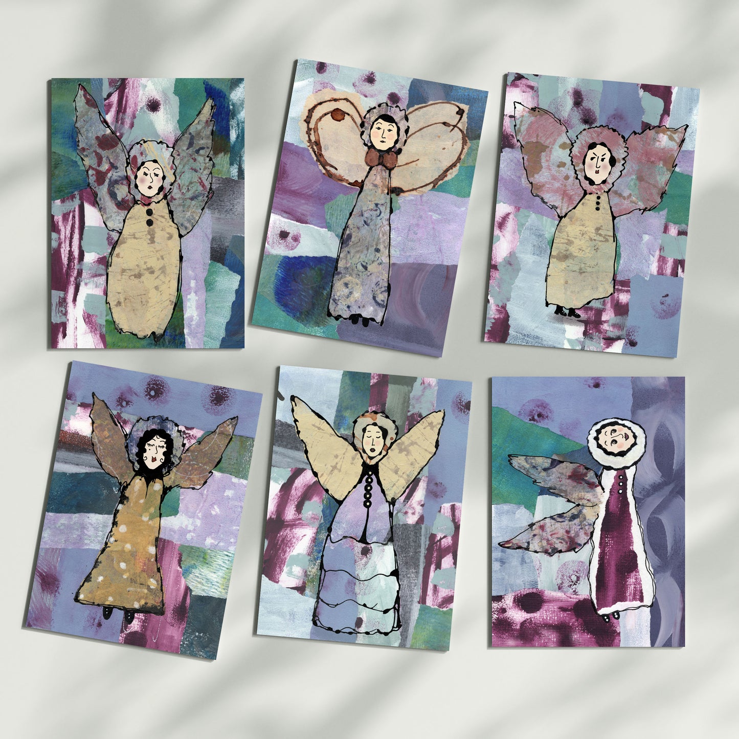 Character Angel Greeting Card Set of 6 - Version No. 2