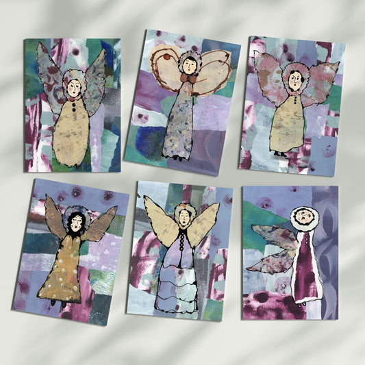 Character Angel Greeting Card Set of 6 - Version No. 2